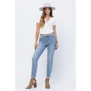 Judy Blue High Rise Cheetah Camo Slim Fit Jeans Size 13/31